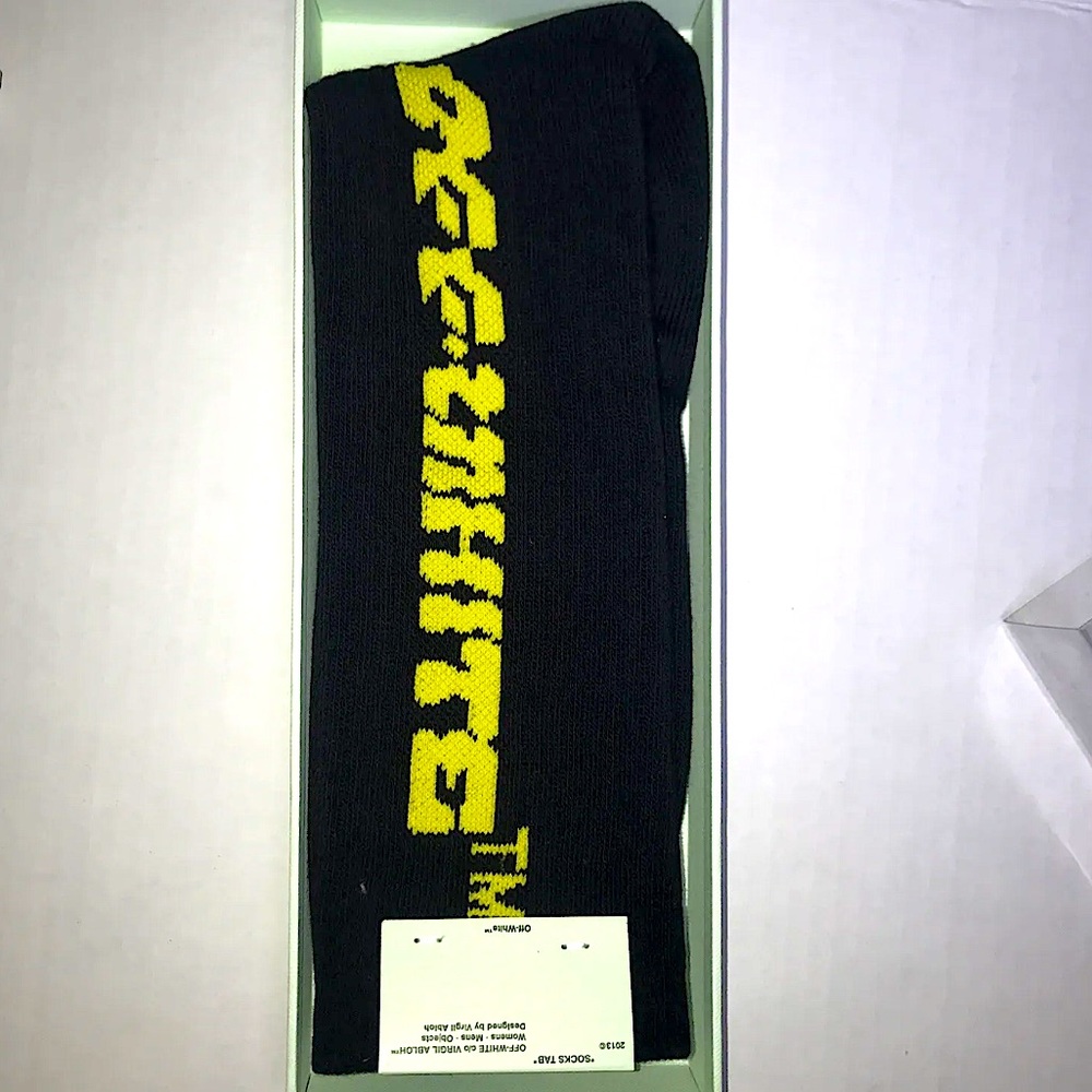 OFF-WHITE C/O VIRGIL ABLOH Men's Black Yellow ✨100% Authentic